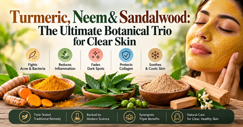 Turmeric, Neem, & Sandalwood: The Ultimate Botanical Trio for Clear Skin