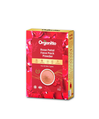 Rose Petal Face Pack Powder - Hydrating Anti-Aging Clay Mask