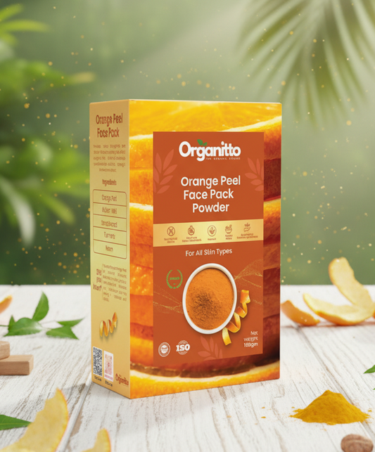 Pure Orange Peel Face Pack Powder for Vitamin C rich Brightening experience for your skin.