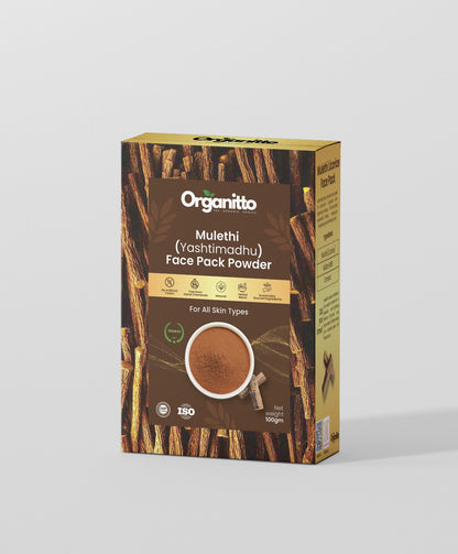 Mulethi (Yashthimadu / Licorice) Face Pack Powder - Skin Lightening & Brightening Mask