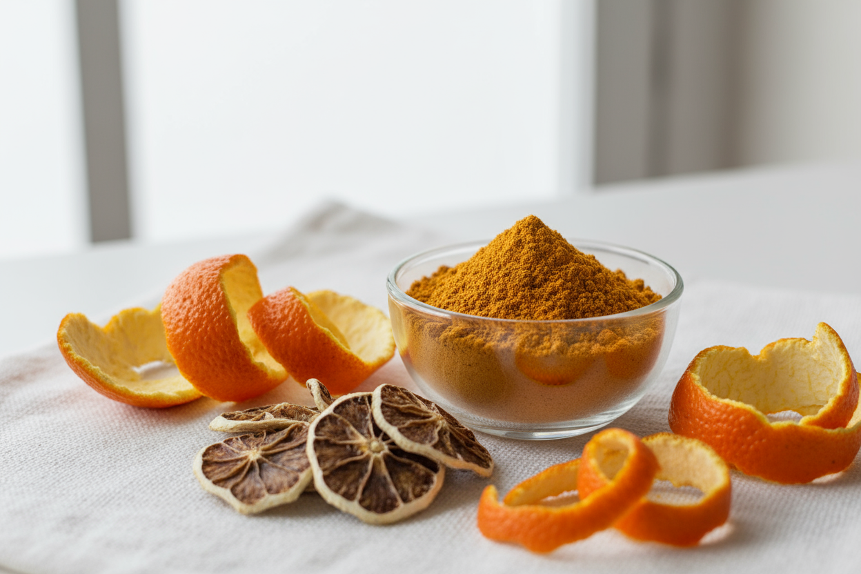 Orange Peel face pack powder and orange peel